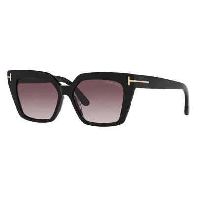 Tom Ford Woman Sunglass Winona - Frame color: Shiny Black, Lens color: Purple Mirror