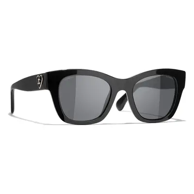 Chanel Woman Sunglass Square Sunglasses CH5478 - Frame color: Black, Lens color: Grey