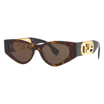 Fendi Woman Sunglass FE40049I - Frame color: Brown Tortoise, Lens color: Brown