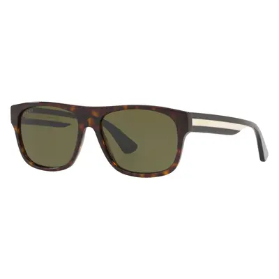 Gucci Unisex Sunglass GG0341S - Frame color: Black, Lens color: Green