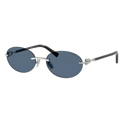 Tiffany & Co. Unisex Sunglass TF3104D - Frame color: Silver, Lens color: Dark Blue