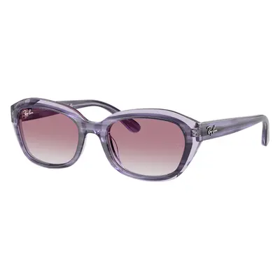 Ray-Ban Unisex Sunglass RB9081S Kids - Frame color: Striped Violet On Transparent Violet, Lens 