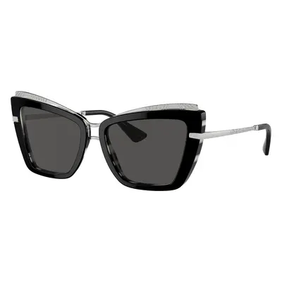 Dolce&Gabbana Woman Sunglass DG4472 - Frame color: Black On Zebra, Lens color: Dark Grey