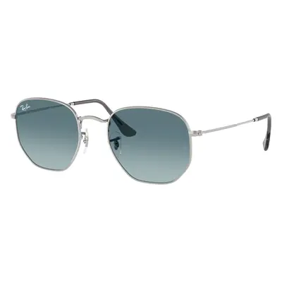 Ray-Ban Unisex Sunglass RB3548N Hexagonal Flat Lenses - Frame color: Silver, Lens color: Blue G