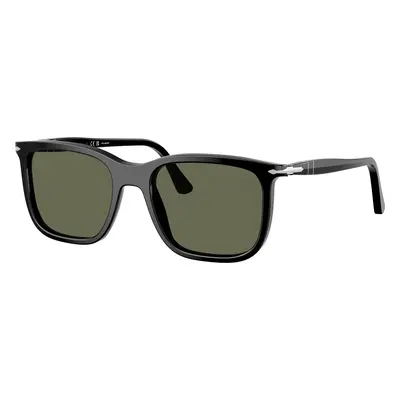 Persol Unisex Sunglass PO3357S - Renzo - Frame color: Black, Lens color: Polar Green