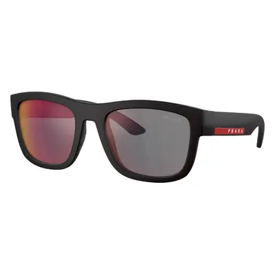 Prada Linea Rossa Man Sunglass PS 01ZS - Frame color: Black Rubber, Lens color: Dark Grey Mirro