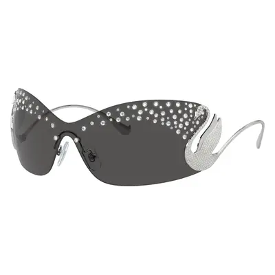 Swarovski Woman Sunglass SK7020 - Frame color: Silver, Lens color: Dark Grey