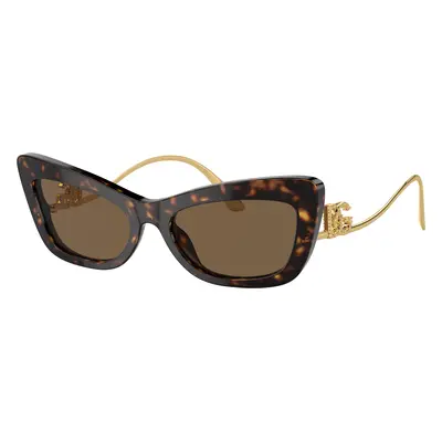 Dolce&Gabbana Woman Sunglass DG4467B - Frame color: Havana, Lens color: Dark Brown