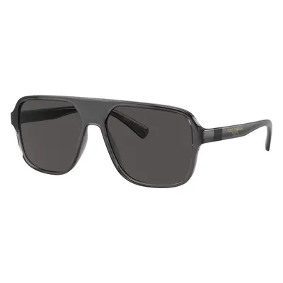 Dolce&Gabbana Man Sunglass DG6134 - Frame color: Transparent Grey/Black, Lens color: Dark Grey