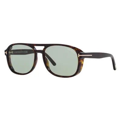 Tom Ford Man Sunglass Rosco - Frame color: Tortoise Black, Lens color: Green