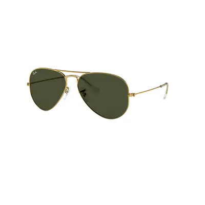 Ray-Ban Unisex Sunglass RB3025 Aviator Classic - Frame color: Arista Gold, Lens color: G-15 Gre