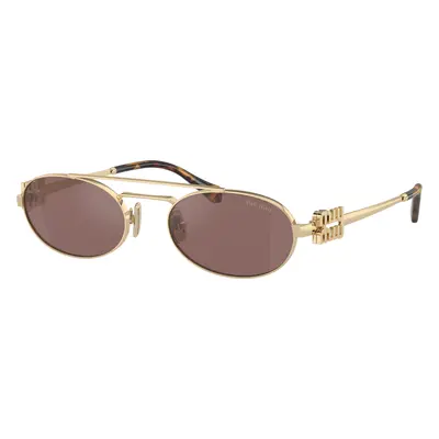 Miu Miu Woman Sunglass MU 54ZS - Frame color: Pale Gold, Lens color: Brown Silver