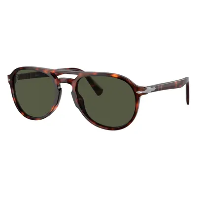 Persol Unisex Sunglass PO3235S - Frame color: Havana, Lens color: Green