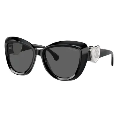 Chanel Woman Sunglass Butterfly Sunglasses CH5517 - Frame color: Black, Lens color: Grey