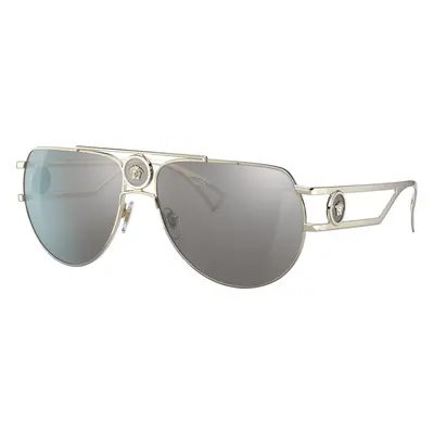 Versace Man Sunglass VE2225 - Frame color: Pale Gold, Lens color: Light Grey Mirror Silver