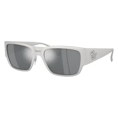 Versace Man Sunglass VE2262 - Frame color: Silver, Lens color: Light Grey Mirror Black