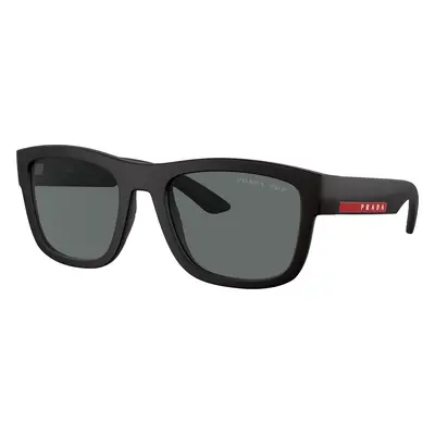 Prada Linea Rossa Man Sunglass PS 01ZS - Frame color: Black Rubber, Lens color: Dark Grey Polar