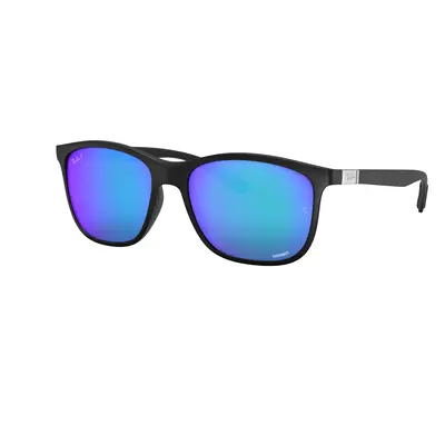 Ray-Ban Unisex Sunglass RB4330CH Chromance - Frame color: Black, Lens color: Blue