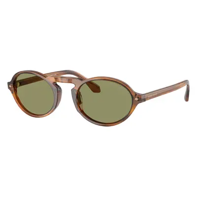 Giorgio Armani Man Sunglass AR8219U - Frame color: Striped Honey, Lens color: Green