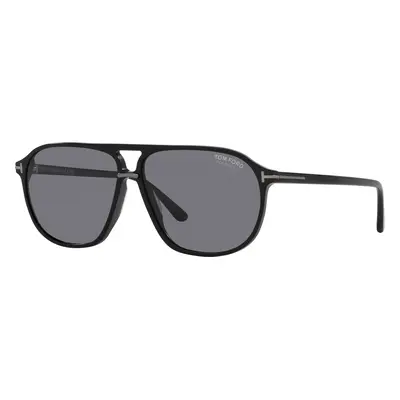 Tom Ford Man Sunglass Bruce - Frame color: Shiny Black, Lens color: Grey Polarized