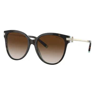 Tiffany & Co. Woman Sunglass TF4193B - Frame color: Havana On Tiffany Blue, Lens color: Brown G