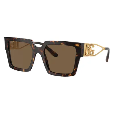 Dolce&Gabbana Woman Sunglass DG4446B - Frame color: Havana, Lens color: Dark Brown