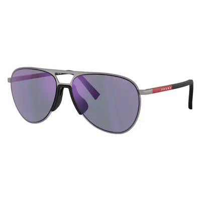 Prada Linea Rossa Man Sunglass PS 53ZS - Frame color: Gunmetal, Lens color: Dark Blue Mirror Vi