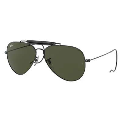 Ray-Ban Unisex Sunglass RB3030 Outdoorsman - Frame color: Black, Lens color: G-15 Green