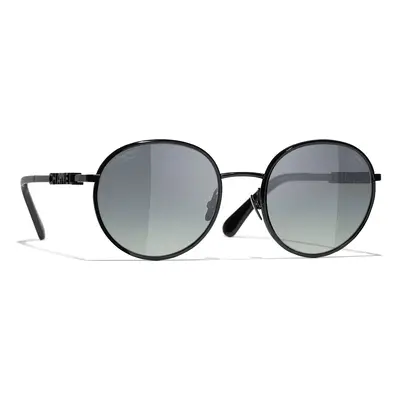 Chanel Woman Sunglass Pantos Sunglasses CH4282 - Frame color: Black, Lens color: Grey