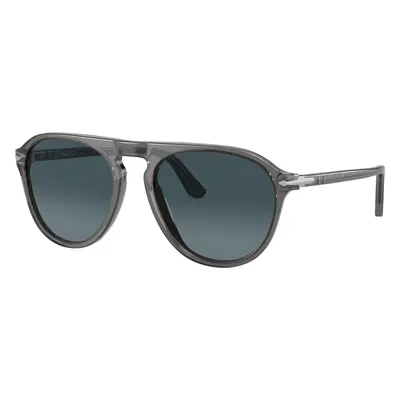 Persol Unisex Sunglass PO3302S - Frame color: Transparent Grey, Lens color: Light Blue Gradient