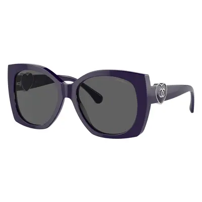 Chanel Woman Sunglass Square Sunglasses CH5519 - Frame color: Purple, Lens color: Grey