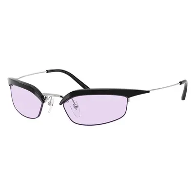 Prada Woman Sunglass PR B50S - Frame color: Black/Silver, Lens color: Violet