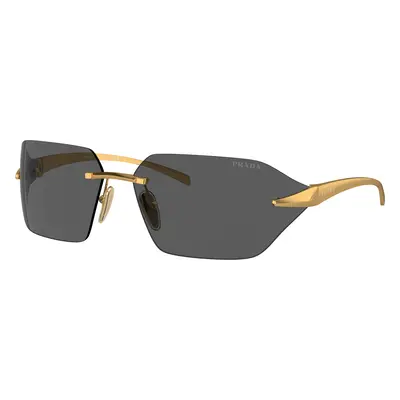 Prada Woman Sunglass PR A56S - Frame color: Satin Yellow Gold, Lens color: Dark Grey