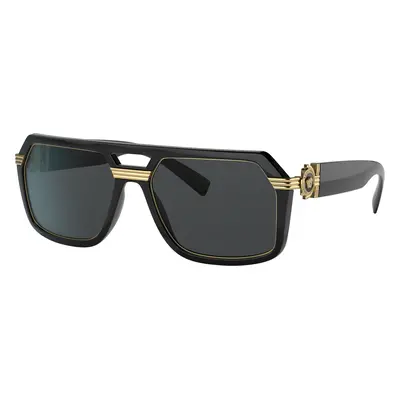 Versace Man Sunglass VE4399 - Frame color: Black, Lens color: Dark Grey