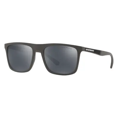 Emporio Armani Man Sunglass EA4097 - Frame color: Matte Brown, Lens color: Mirror Black