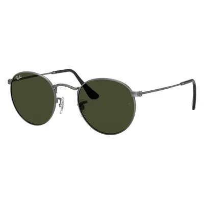 Ray-Ban Unisex Sunglass RB3447 Round Metal - Frame color: Gunmetal, Lens color: G-15 Green