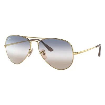 Ray-Ban Unisex Sunglass RB3689 Bi-Gradient - Frame color: Arista Gold, Lens color: Blue/Brown G