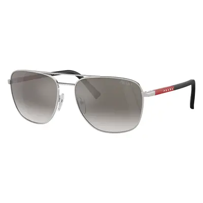 Prada Linea Rossa Man Sunglass PS 54ZS - Frame color: Silver, Lens color: Gradient Grey Mirror 