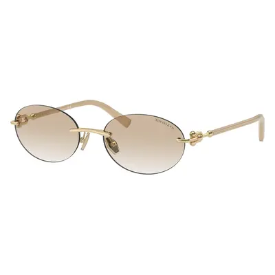 Tiffany & Co. Woman Sunglass TF3104D - Frame color: Pale Gold, Lens color: Grey Gradient