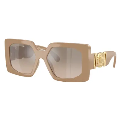 Versace Woman Sunglass VE4478U - Frame color: Beige, Lens color: Brown Grad Grey Mirror Silver