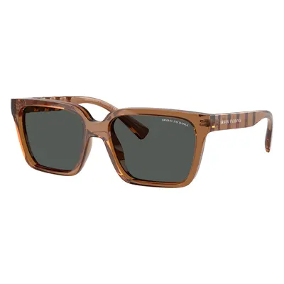 Armani Exchange Man Sunglass AX4147S - Frame color: Shiny Transparent Brown, Lens color: Dark G