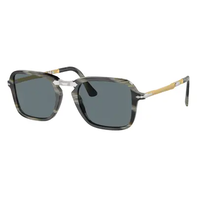 Persol Unisex Sunglass PO3330S - Frame color: Green Horn, Lens color: Blue