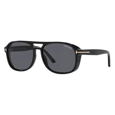 Tom Ford Man Sunglass Rosco - Frame color: Shiny Black, Lens color: Grey