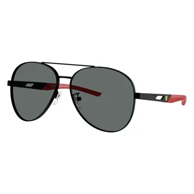 Scuderia Ferrari Unisex Sunglass FZ5002D - Frame color: Matte Black, Lens color: Dark Grey Pola