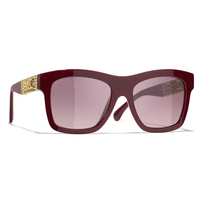 Chanel Woman Sunglass CH5533 Square Sunglasses CH5533 - Frame color: Browny Red, Lens color: Pi