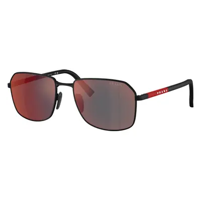 Prada Linea Rossa Man Sunglass PS A51S - Frame color: Rubber Black, Lens color: Mirror Grey