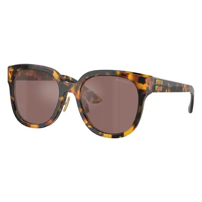 Miu Miu Woman Sunglass MU 01ZS - Frame color: Honey Havana, Lens color: Brown Mirr Silver Int V