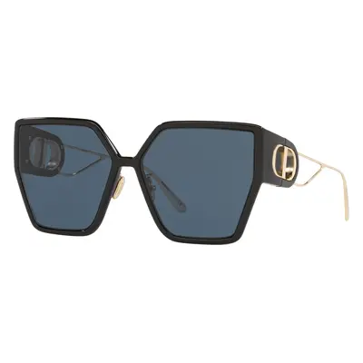 DIOR Woman Sunglass 30Montaigne BU - Frame color: Black & Gold, Lens color: Blue