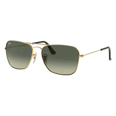 Ray-Ban Unisex Sunglass RB3136 Caravan - Frame color: Arista Gold, Lens color: Grey Gradient