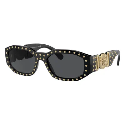 Versace Unisex Sunglass VE4361 Biggie - Frame color: Black, Lens color: Dark Grey